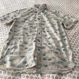 North face mens button down large. Nice!